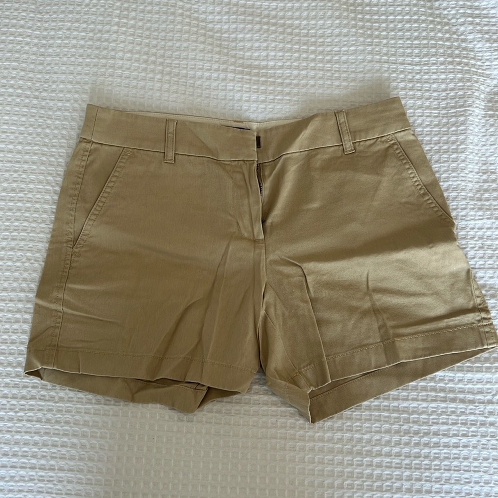 J Crew Womens Khaki Shorts Size 4